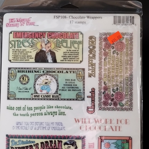 EZ Mount Stamp N Stor Chocolate Wrappers FSP108 Dream Products FSP60 Unmounted - Picture 7 of 10